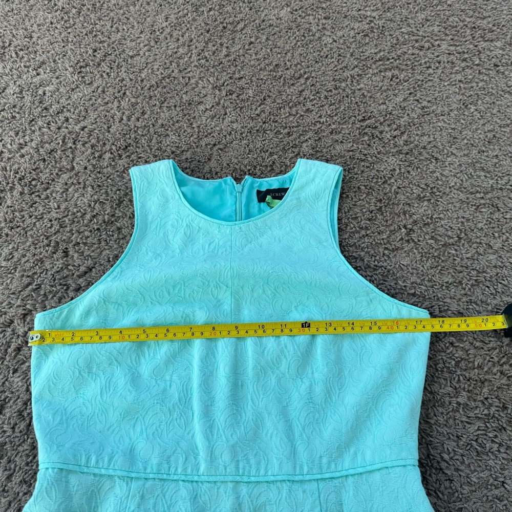 J. Crew Women's Matelasse Tiffany Blue Sheath Dress Aqua Size 8 $138 - Picture 9 of 10